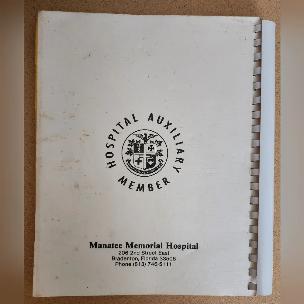 The Auxiliary of Manatee Memorial Hospital Florida Cook Book